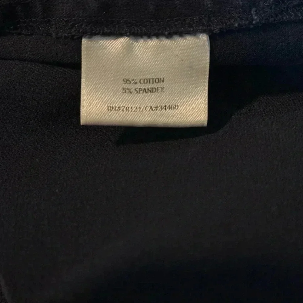 Eileen Fisher Ankle Pants Womens Sz M Navy Pull On Cotton/Spandex